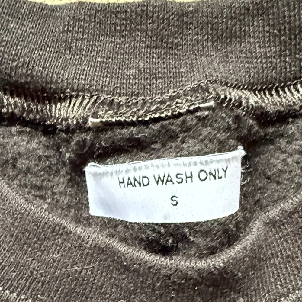 Black Crewneck Sweater with Gold Logo and Green-Red Stripe - Picture 4 of 4